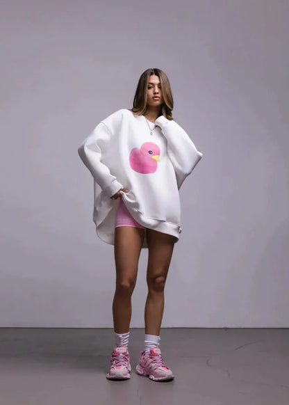 Charming Duck Graphic Sweater