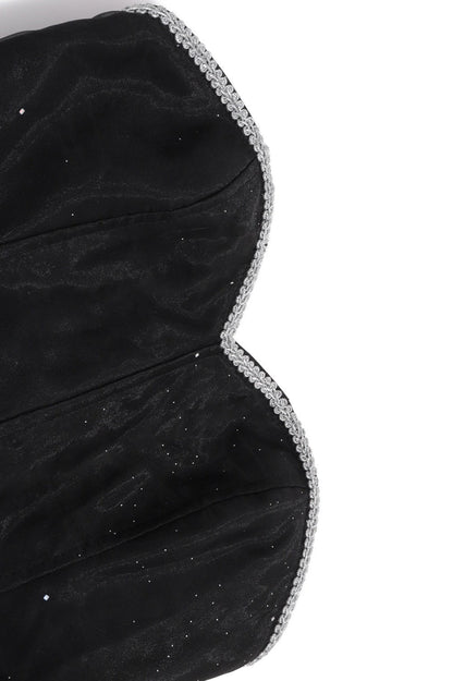 Strapless Corset Black Elegant Birthday Mini Dress