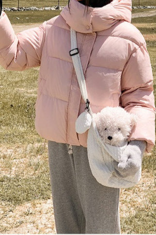 Cropped Plush Lined Oversized Puffer Jacket