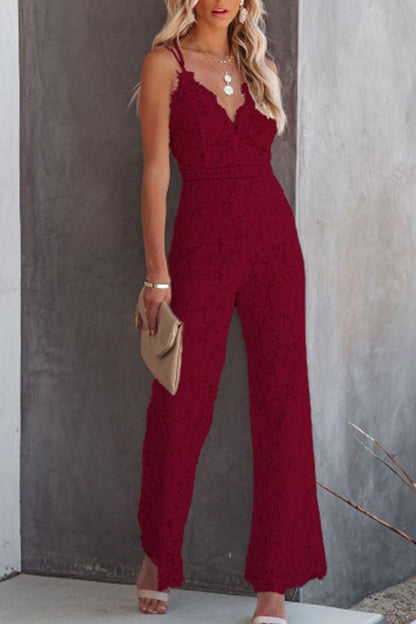 Glimpse of Glam Lace Jumpsuit