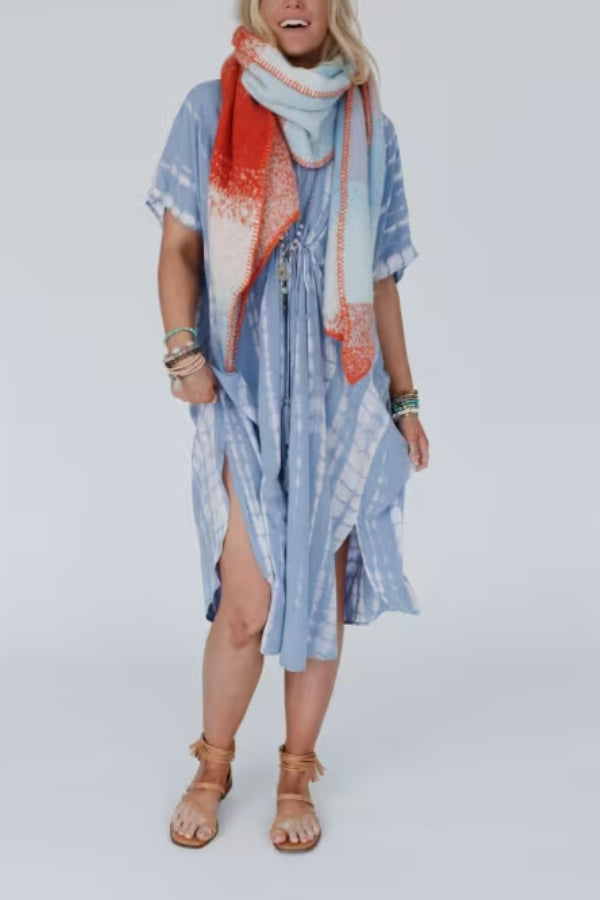 TIE DYE KIMONO DRESS