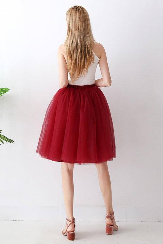 Adult High Waist Tulle Puff Mini Skirt