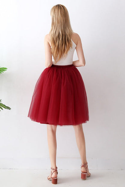 Adult High Waist Tulle Puff Mini Skirt