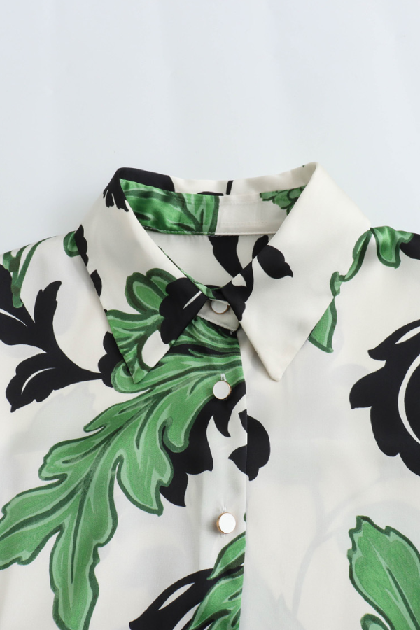 Long Sleeve Belted Waist Shirt-Style Long Dress