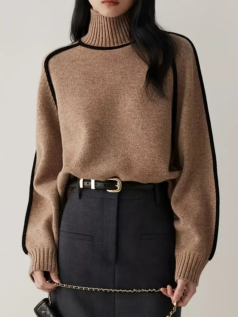 Half Turtleneck Casual Knitted Sweater