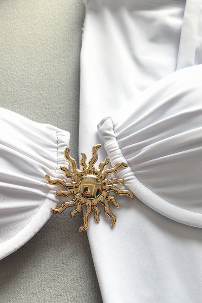 Sexy Bikini with Beach Skirt Three Piece Swim Set