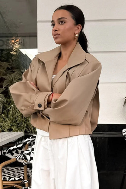 Comfort Fit Lapel Oversized Jacket