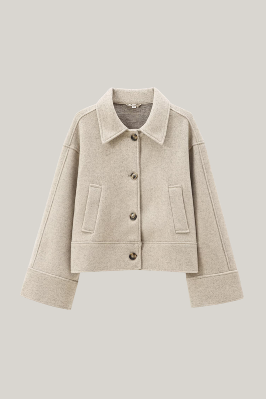Lapel Collar Wool Felt Jacket