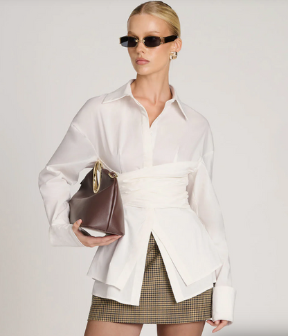 The Vivienne — Draped Waist Shirt