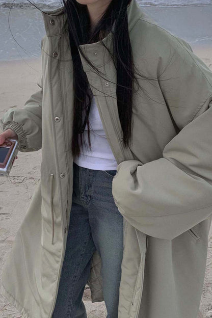 Relaxed Fit Longline Puffer Jacket