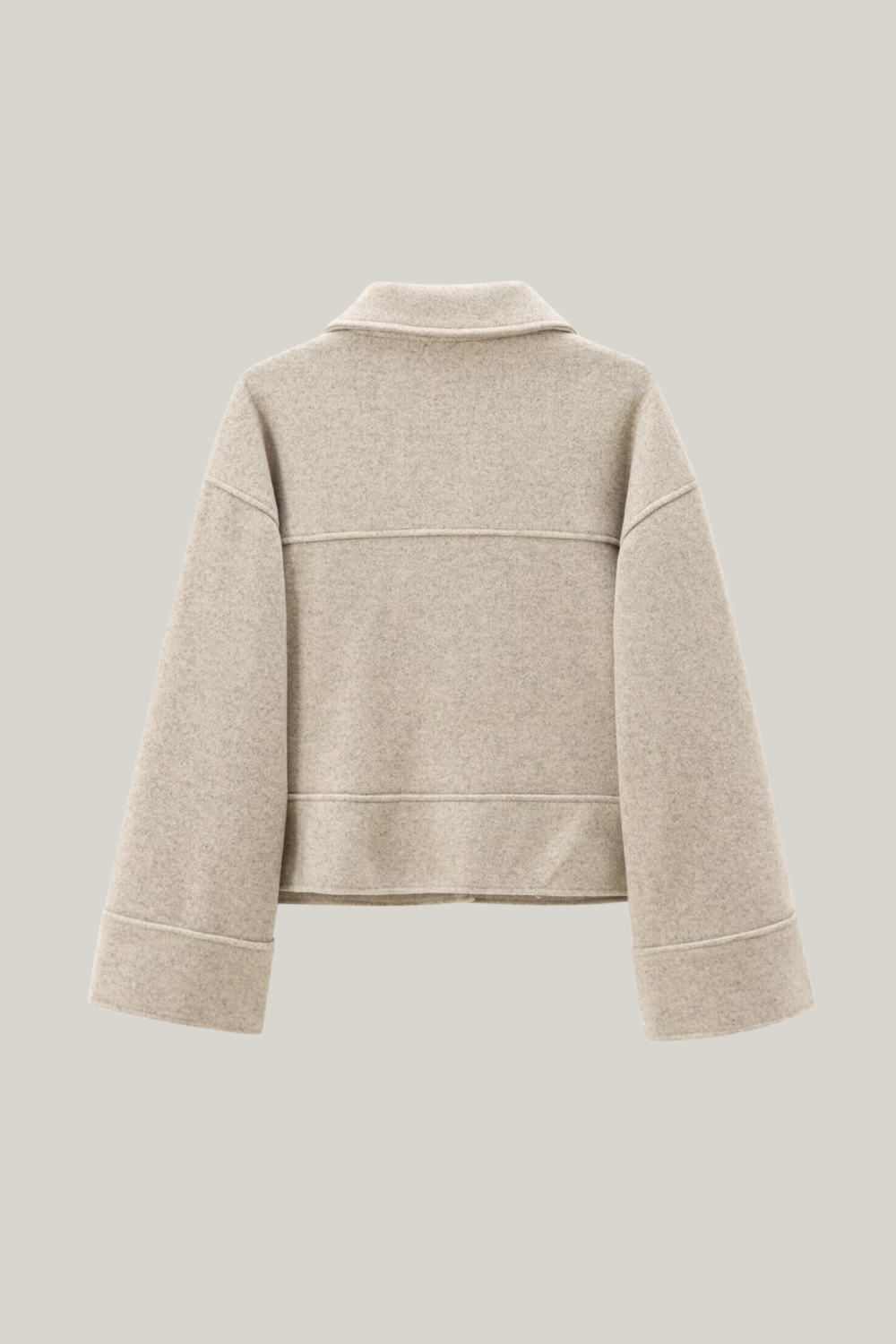 Lapel Collar Wool Felt Jacket