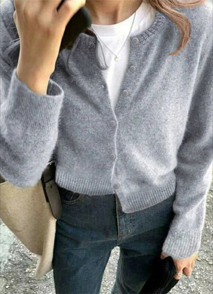 Soft Knit Solid Color Cardigan