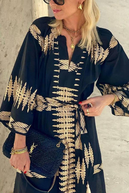 Midnight Boho Bliss  Dream Midi Dress