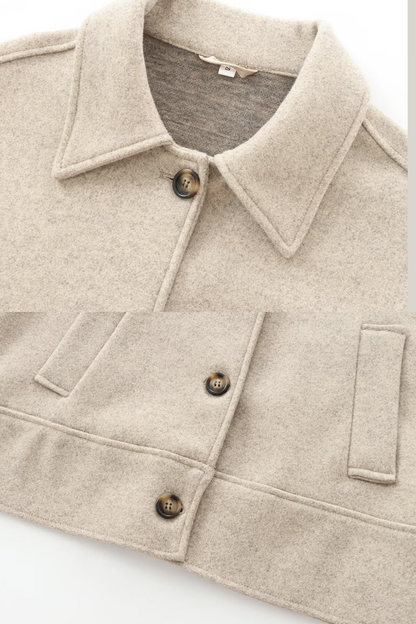 Lapel Collar Wool Felt Jacket