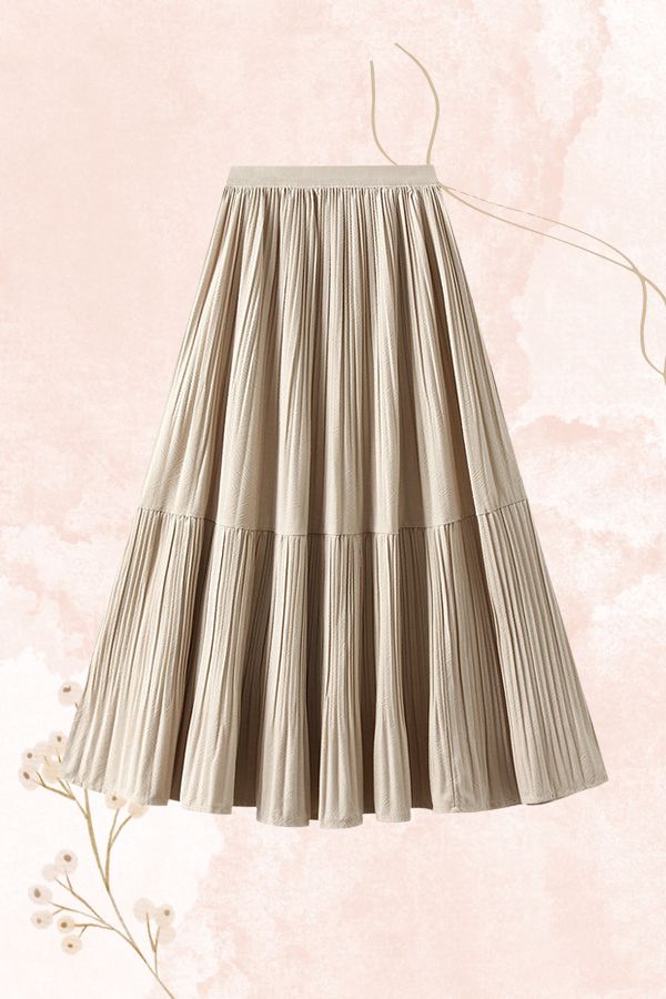 Vintage velvet pleated skirt