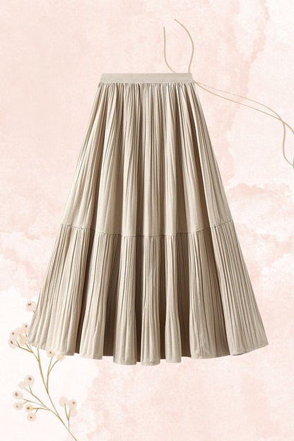 Vintage velvet pleated skirt
