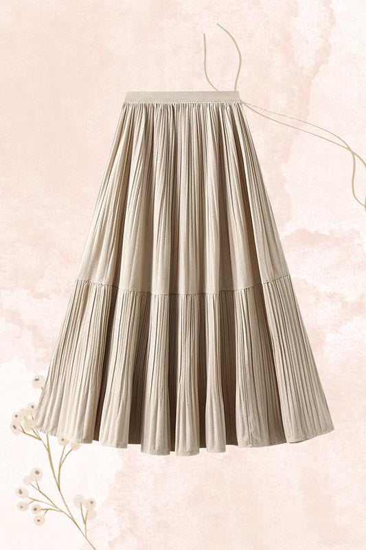 Vintage velvet pleated skirt