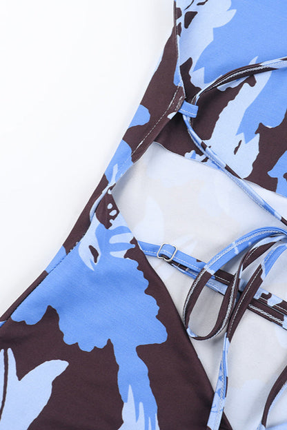 Sexy Backless Floral Maxi Dress