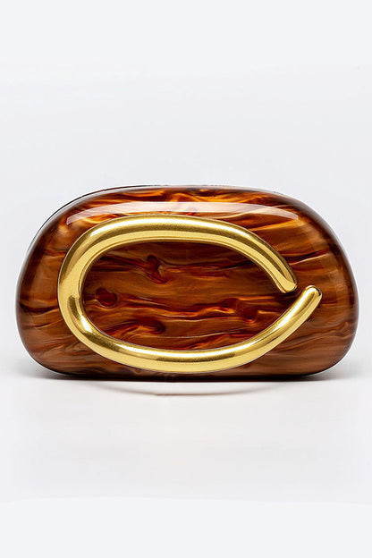 Elegant Special-shaped Shell Acrylic Fashion Clutch