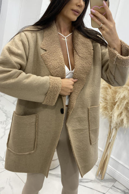 Warm short sherpa women's jacket