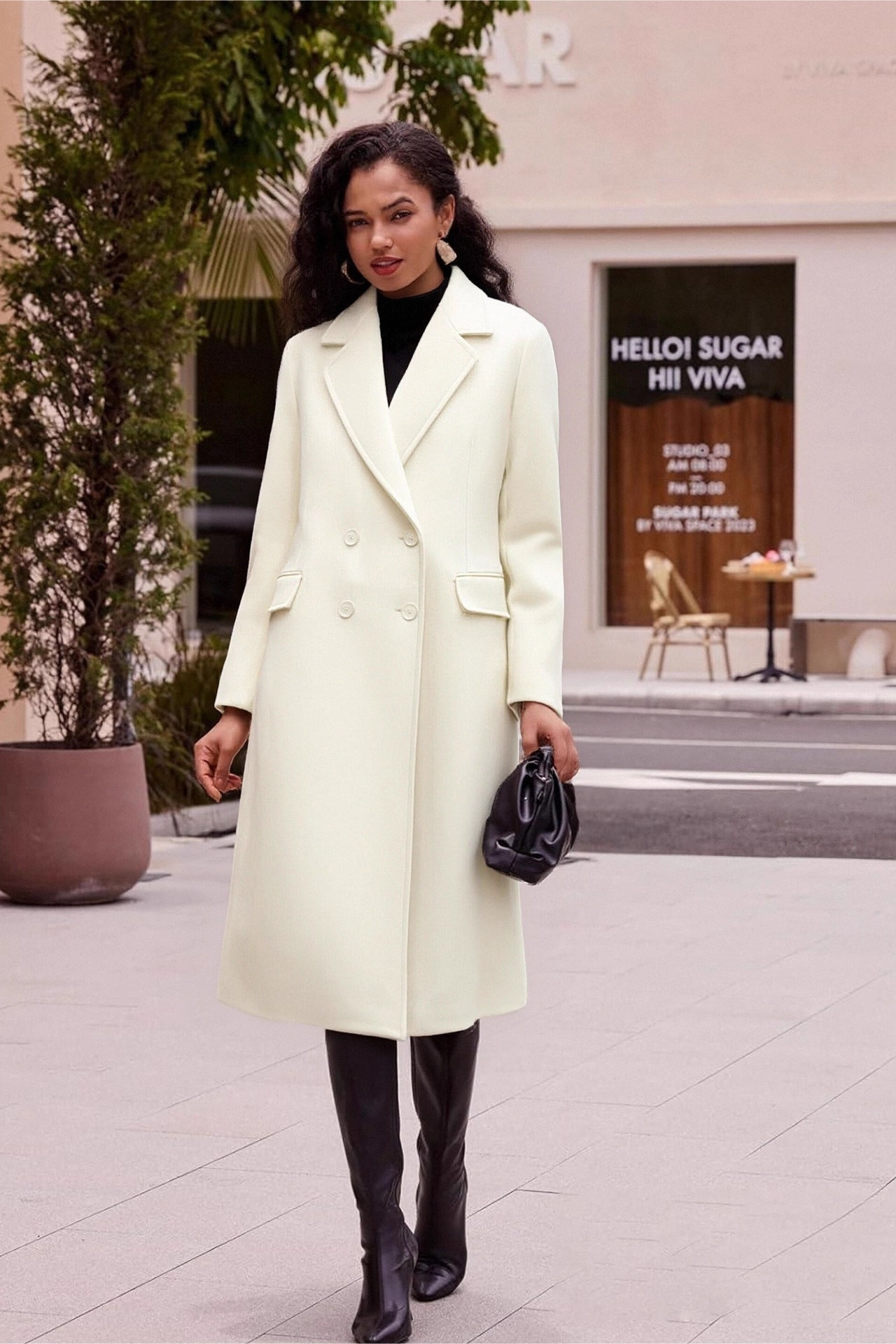Wool Blend Loose Chic Slim Elegant Overcoat