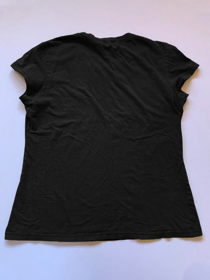 Black Vintage Feather Wings Hand Printed Tee