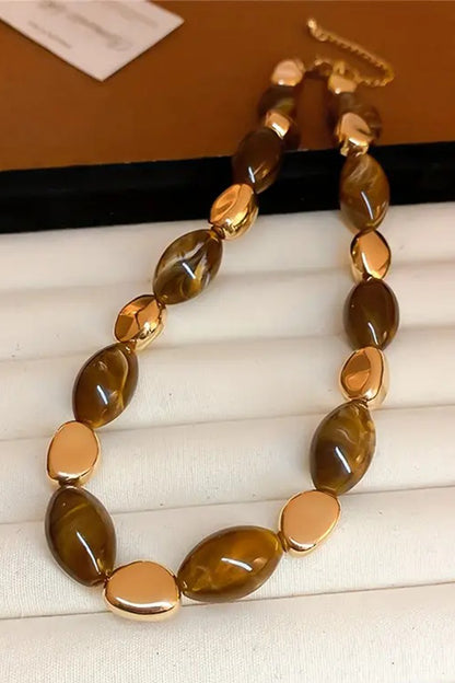 Geometric Bead Accent Necklace