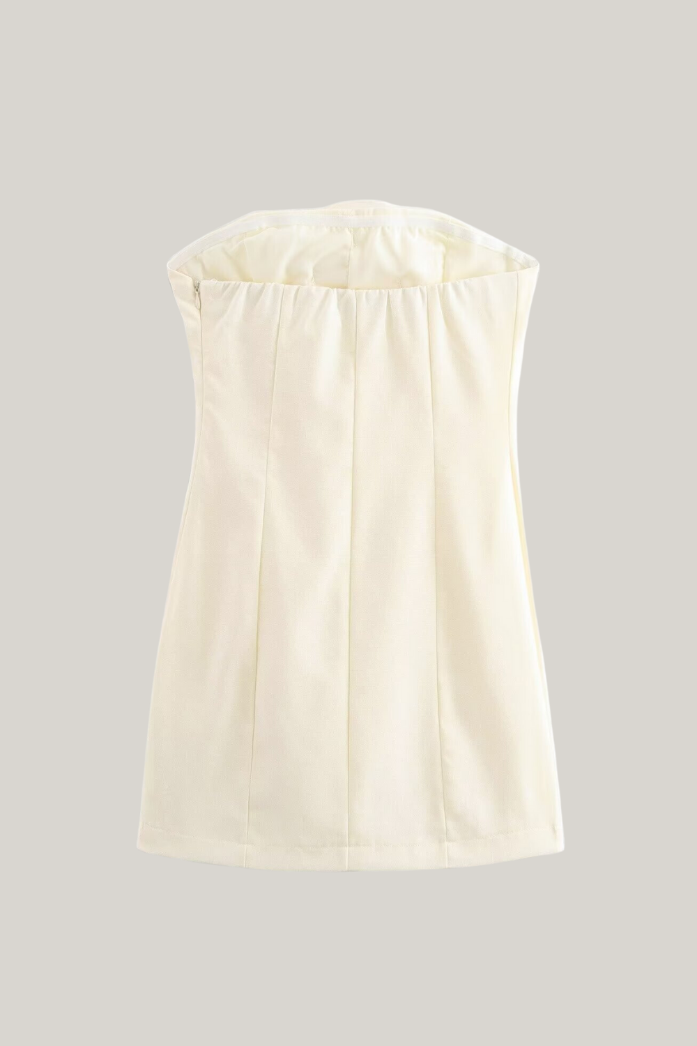 Floral Applique Strapless Mini Dress