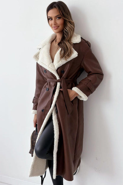 Reversible Fleece Stand Collar Coat