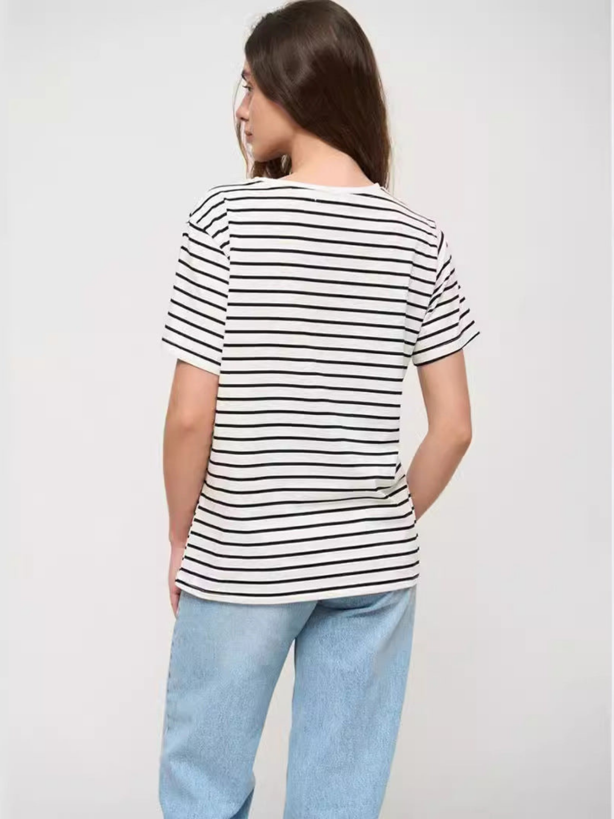 Round Neck Striped T-shirt