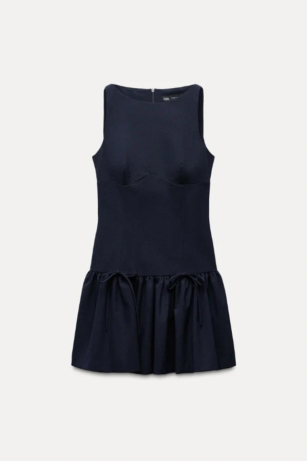 Florence Bow Ruffle Mini Dress