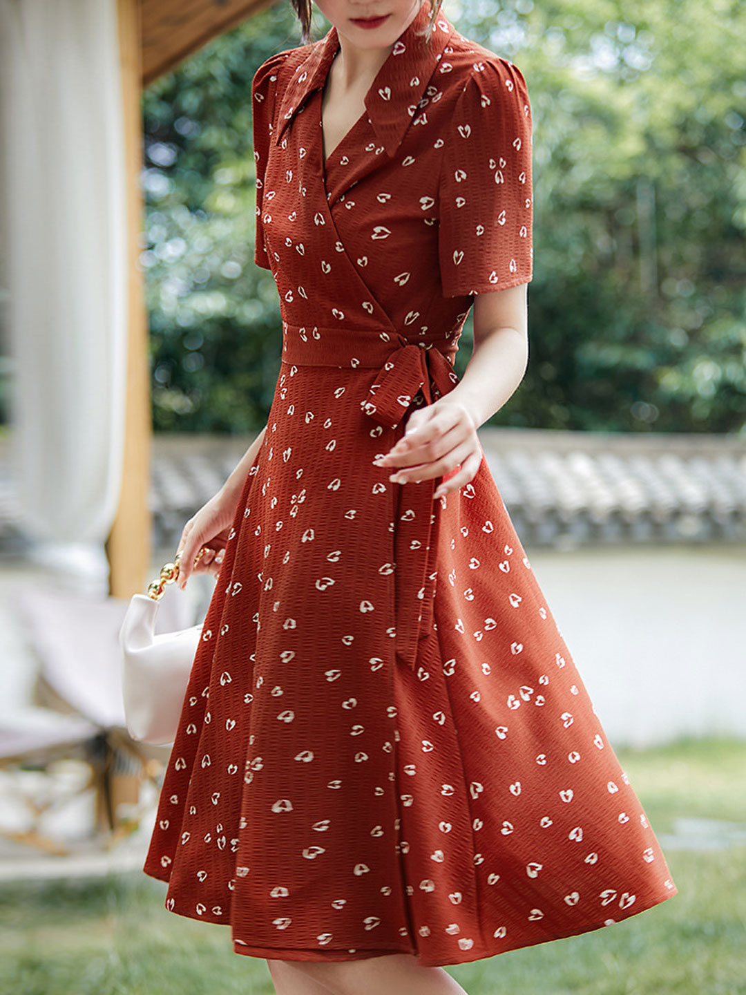 Ava Retro Strappy Printed Dress