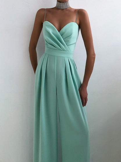 Camisoles Waist Straight-fit Jumpsuits