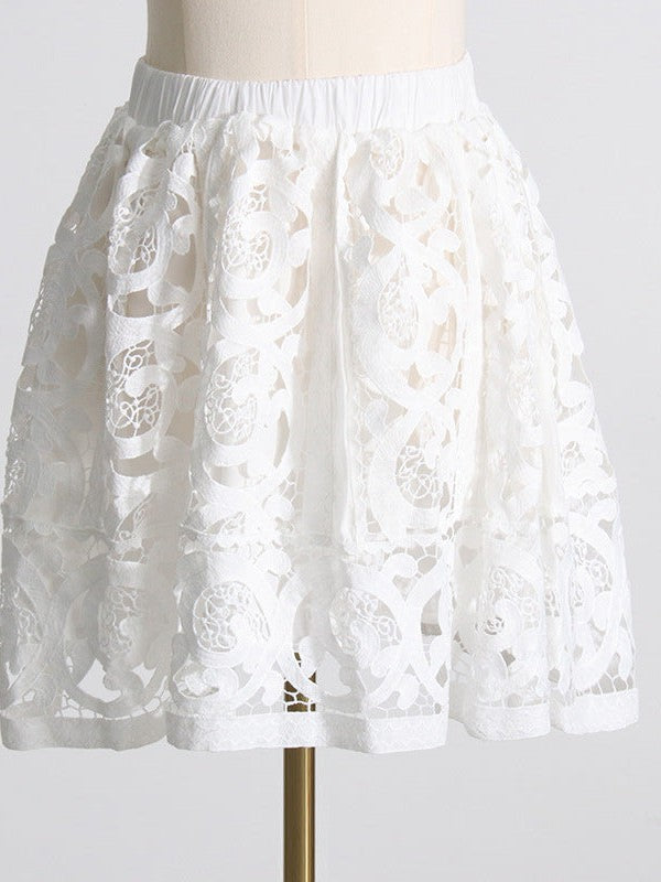 French Crochet Shirt Top & Shorts Coord Set