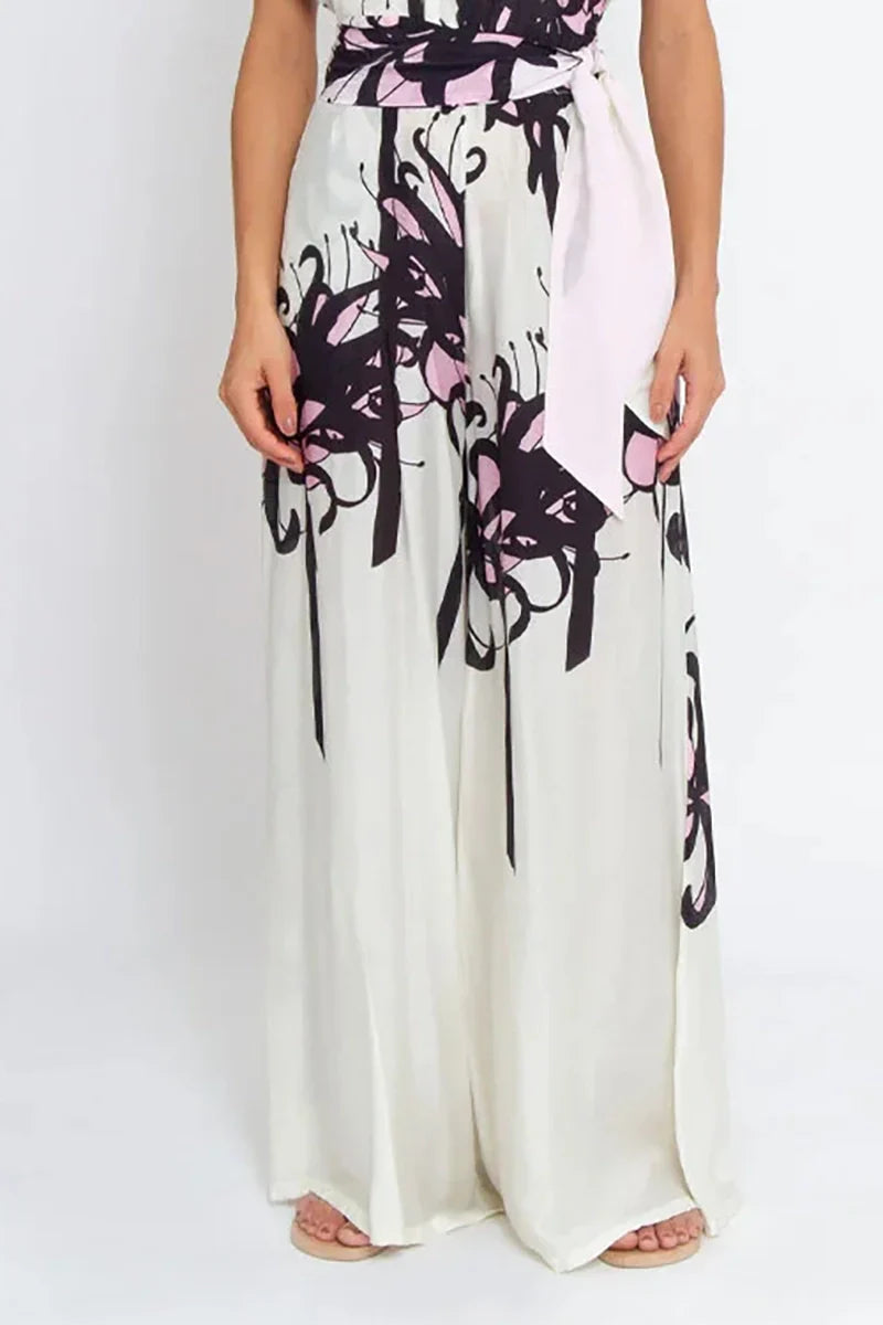 Chinese Ink Print One Piece Swimsuit Set