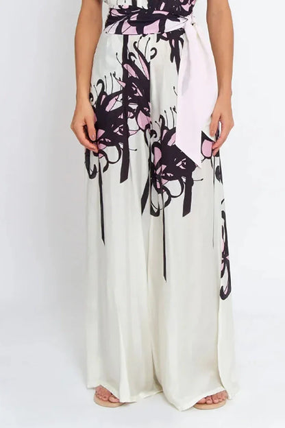 Chinese Ink Print One Piece Swimsuit Set