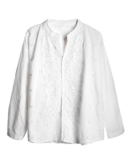 Alexa Embroidered Jacquard Lace Shirt