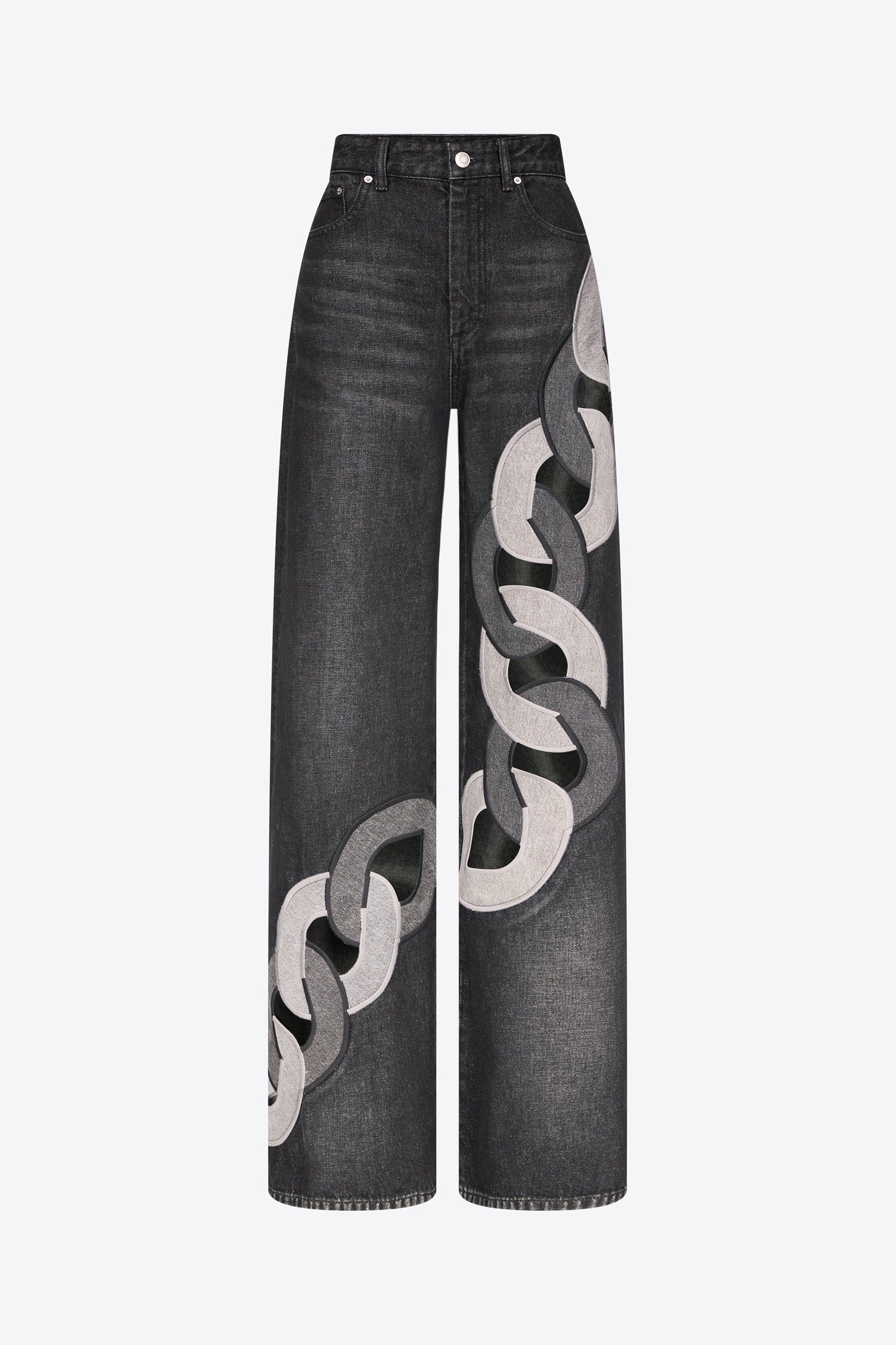 Lock Ring Type Irregular Jeans Set