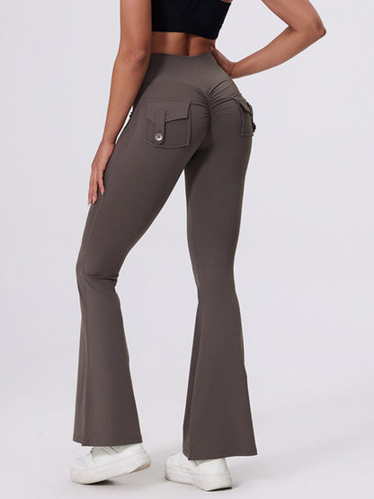 Bare-feel Pocket High-waisted Hip Lift Sports Yoga Pants