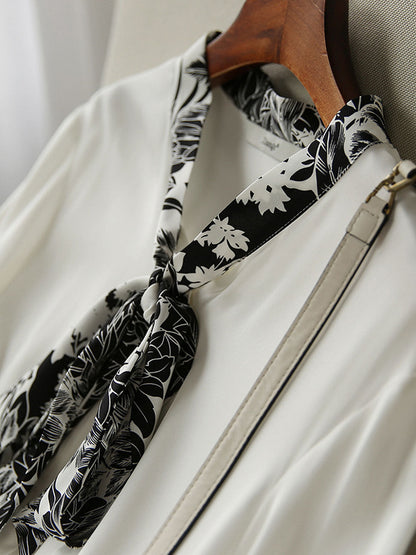 Camila Daily Printed Tie Chiffon Shirt