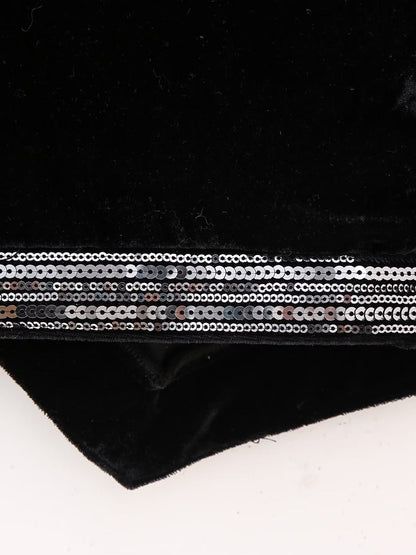 Tassel Fringe Velvet Waist Coat Vest Mini Skirt Set