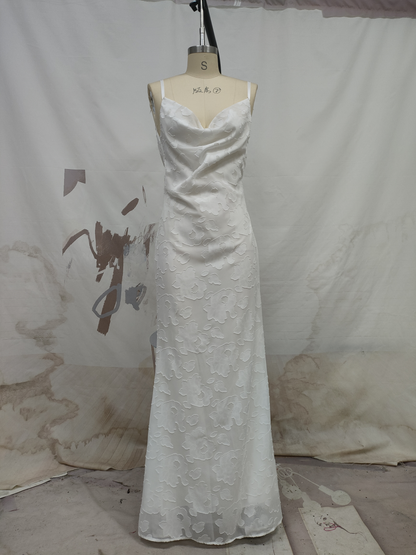 Cowl Neck Backless Gown Maxi Dress