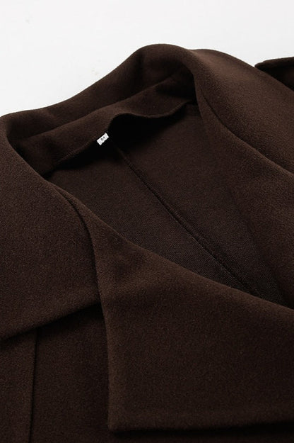 Double Breasted Wool Blend Coat