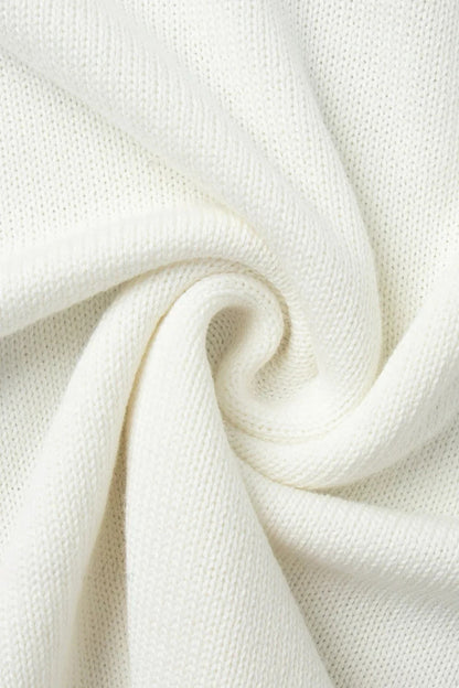 Cotton Loose Fit Off-Shoulder Knit Sweater