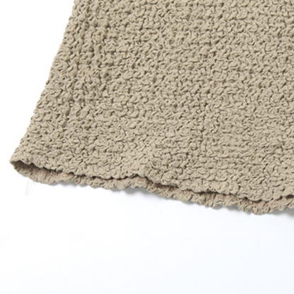 Textured halter self tie v neck hollow out cut out maxi dress