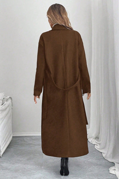 Vintage Oversized Double-Faced Wool Midi Coat