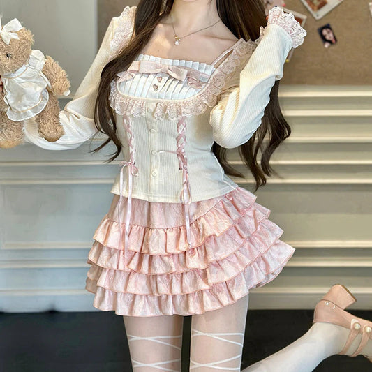Pastel Princess Cake Skirt Set