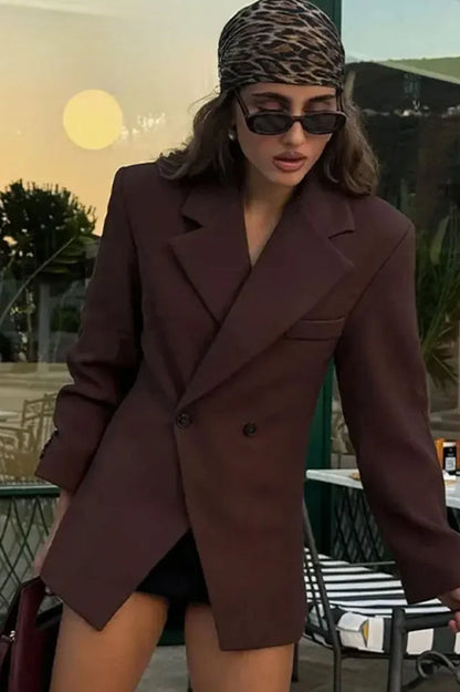 Double Breasted Slim Fit Blazer
