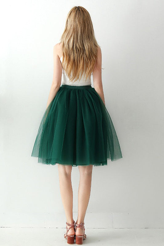Adult High Waist Tulle Puff Mini Skirt
