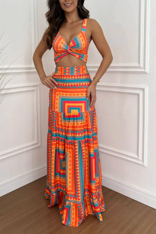 Two-Piece Maxi Dress Set